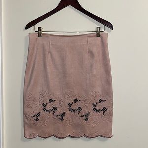 Beautiful Dex eyelet embroidery ruffle hem skirt